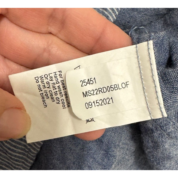 Peter Millar Shirt Japanese Cotton Denim Norm Core Preppy, 2XL - Picture 6 of 8